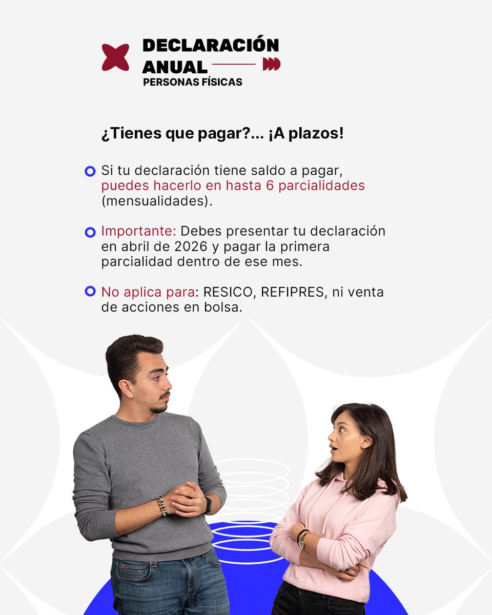 rolando_silva's tweet photo. Rumbo a la #DeclaraciónAnual2025 de personas físicas. 🔜.

Te comparto todo lo que necesitas saber para cumplir con tu obligación fiscal sin complicaciones ni sorpresas.

💡 El periodo para presentarla comprende del 1 al 30 de abril de 2026.

📥 Descarga o comparte esta información con quien también la necesite.

#CumplimientoFiscal #FinanzasPersonales
