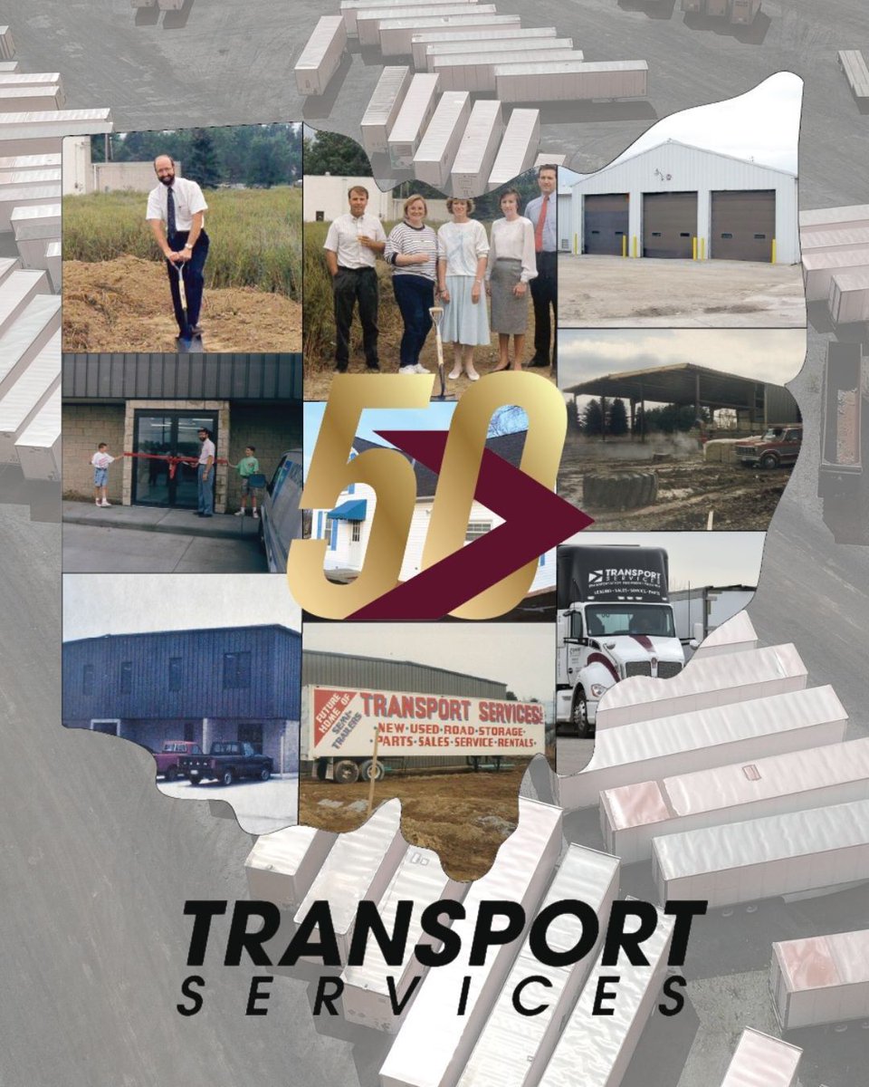 TransportSrvcs's tweet photo. Built in Ohio, Transport Services has spent the last 50 years growing, evolving and reaching new heights. We've served thousands of customers across the U.S. and supported businesses in countless industries. 

Tomorrow we celebrate 50 years of Transport Services!🎉 https://t.co/o0a5LjqefE
