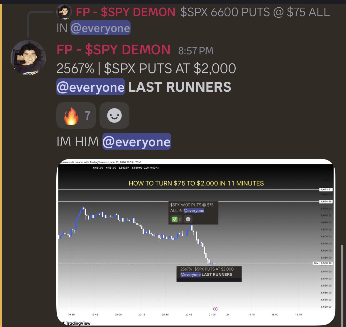 FP - $SPY DEMON tweet media