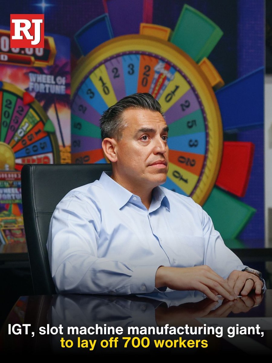 reviewjournal's tweet photo. In a letter distributed to employees Monday, IGT CEO Hector Fernandez said the reduction “is required to align resources with business priorities and streamline operations, ensuring we are best-positioned for future growth.”
STORY: https://t.co/ctUcXHVdxl https://t.co/VcnpgyB3WE