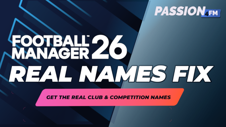Passion4FM's tweet image. How to reinstall the FM26 Real Names Fix after Football Manager 26.2 update by @DodgeeGamer #FM26  #footballmanager

Learn how to remove Casciavit, Bergamo, SAN 🇧🇷 &amp;amp; other fake names in Football Manager 26 &amp;amp; apply the real competition &amp;amp; club names with this quick guide:

▶️
