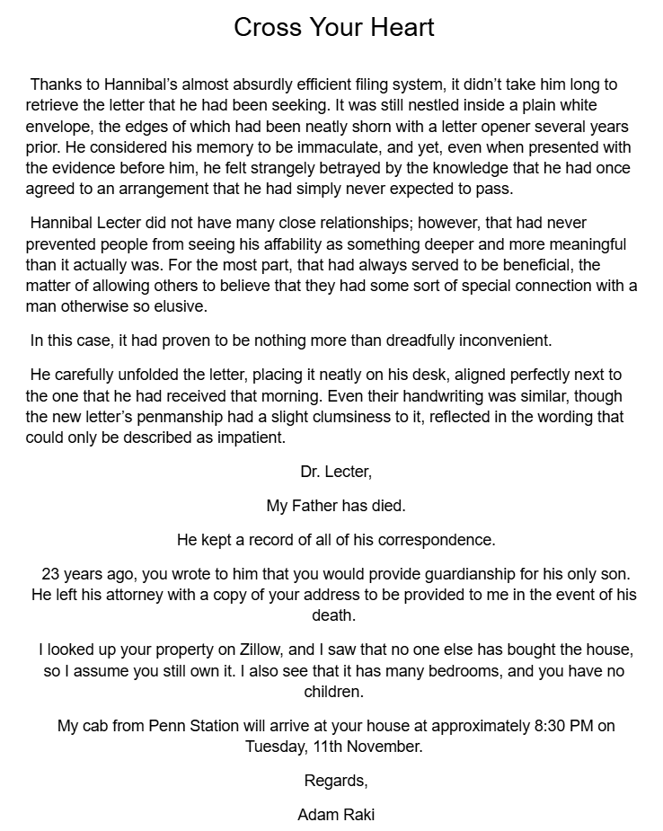 Hannibal Lecter's Spiny Cat Weenie tweet media