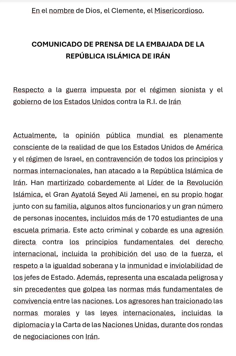 Embajada de Irán en Uruguay tweet media