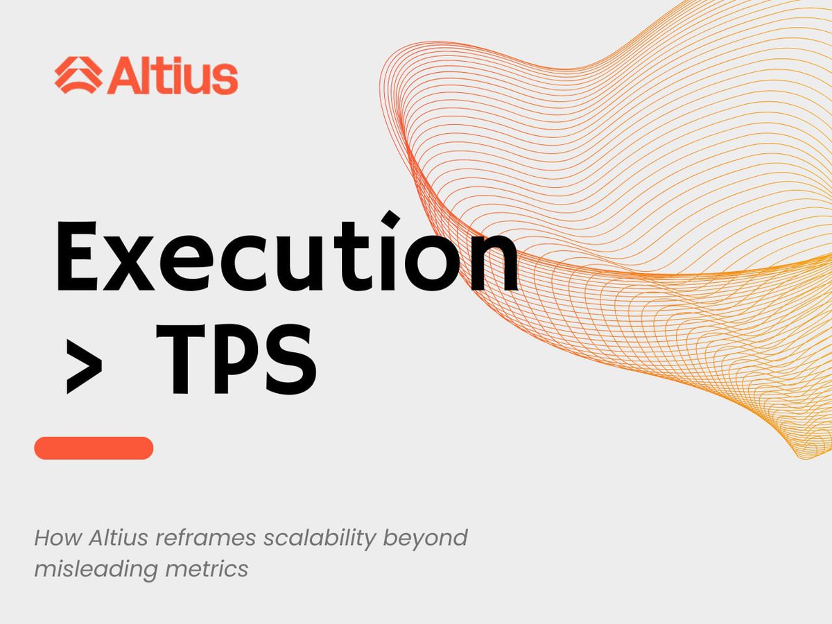 Anmria8's tweet image. The blockchain space is obsessed with TPS.
But the real question isn’t:
“How many transactions per second?”
It’s:
“How does the system behave under real-world load?”
Х-@AltiusLabs 
1/5 #AltiusLabs  #ParallelExecution