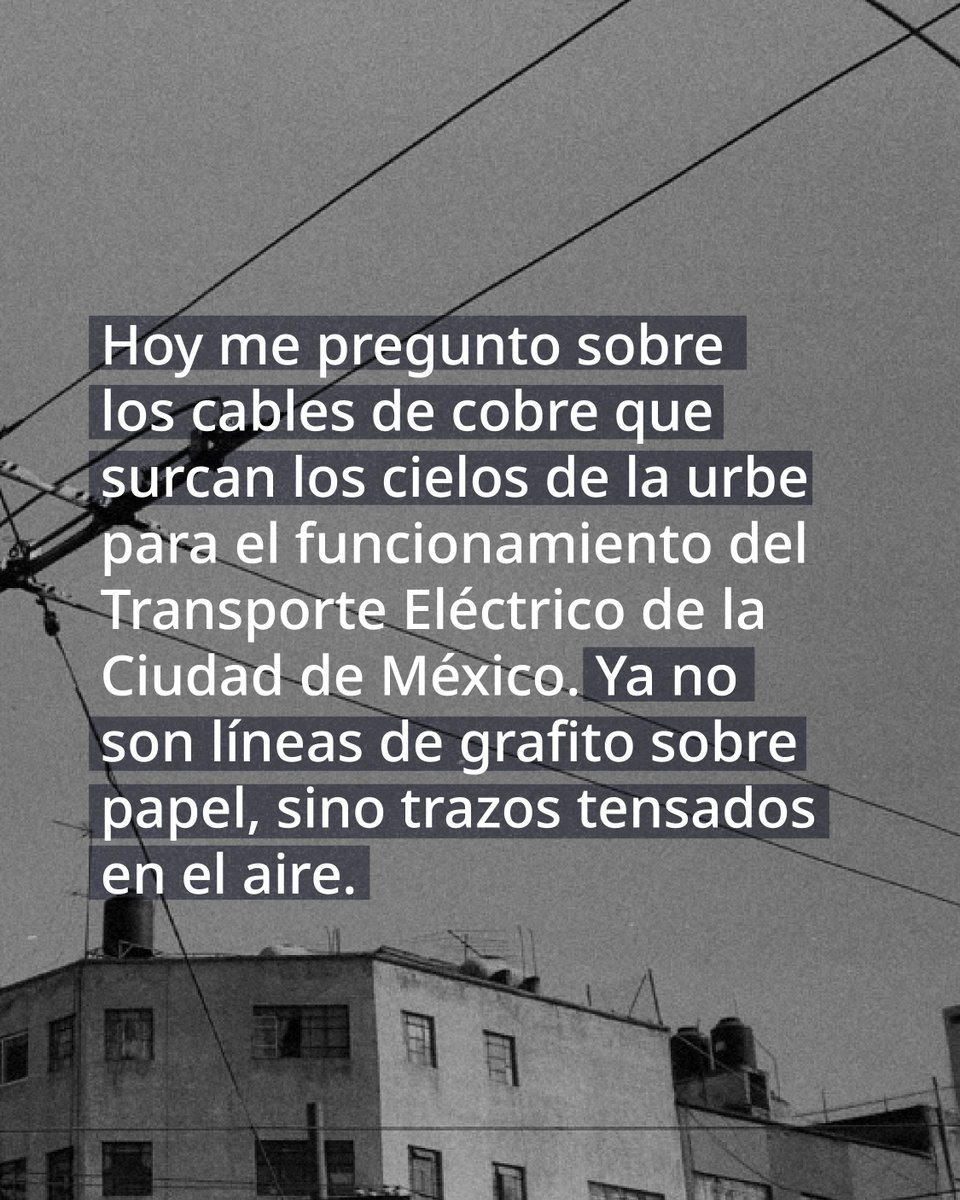 ¿Qué tiene que ver el transporte público con la historia de la electrónica? ⚡️🚌

En este texto los cables del trolebús se revelan como archivo, memoria y trazo de cómo la ciudad organiza y transforma sus relaciones.

Lee a <a href="/jacobonajera/">Jacobo Nájera</a> centroculturadigital.mx/revista/los-ca…