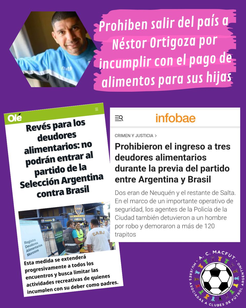 MACFUT's tweet photo. #LunesVioleta

Hablemos de "Deudores Alimentarios"

🔹El derecho a los alimentos protege los derechos humanos de niñas, niños y adolescentes.

🔹Las nuevas herramientas de la justicia argentina frente a los deudores son innovadoras. 

#Macfut https://t.co/Fn2QWJ6q8M