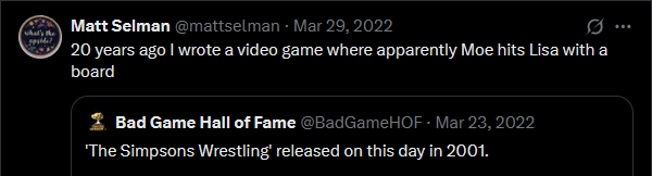Bad Game Hall of Fame tweet media