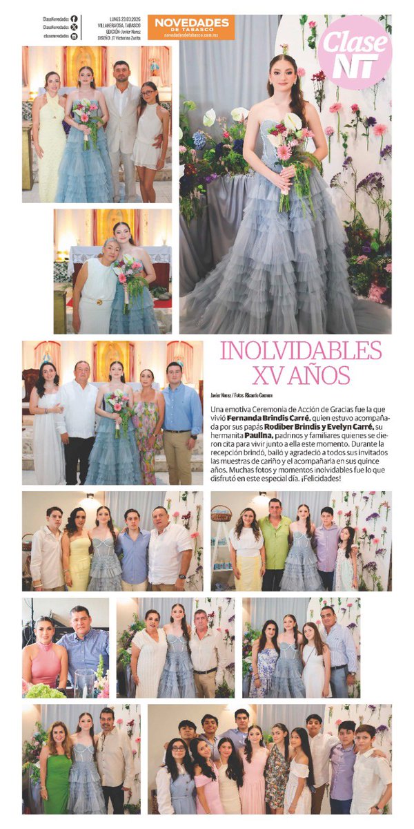 Nuestra edición 23 marzo  2026 #novedades #tabasco #sociales <a href="/JavierNarez/">Javier Narez 📸</a> <a href="/ndetabasco/">Novedades de Tabasco</a>