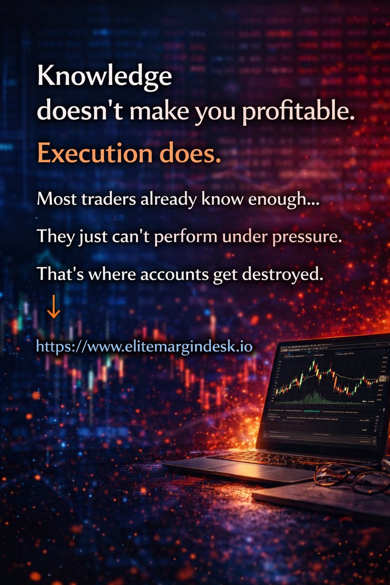 ELITEMARGINDESK's tweet photo. Knowledge doesn’t make you profitable.
Execution does.

Most traders already know enough…
They just can’t perform under pressure.

That’s where accounts get destroyed.↓

https://t.co/CNM71XHnU4
https://t.co/SuruaTcWMT

#crypto #trading #smartmoney #btc #discipline #futures https://t.co/rm3ryN7d6T