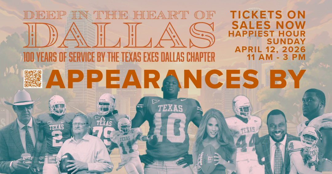 DallasTexasExes's tweet photo. Celebrate 100 years of Texas alumni I. Dallas! Get your tickets now - link in bio. #TexasExes #Alumni https://t.co/8dewEpp4ie
