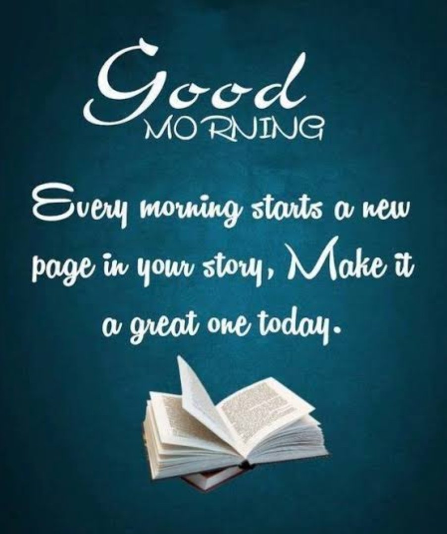 Every Morning Starts a New Page in Your Story, Make it a Great One Today.
Good Morning Have a Good Day.
