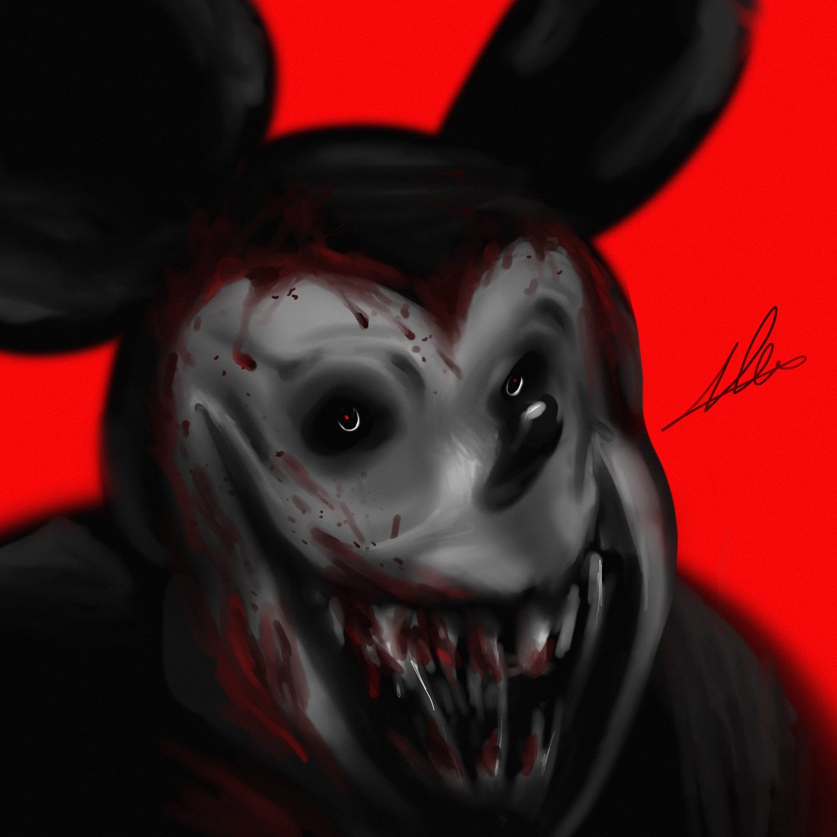 inatalie_artist's tweet image. Mouse Mickey? #art #creepy #digitalart