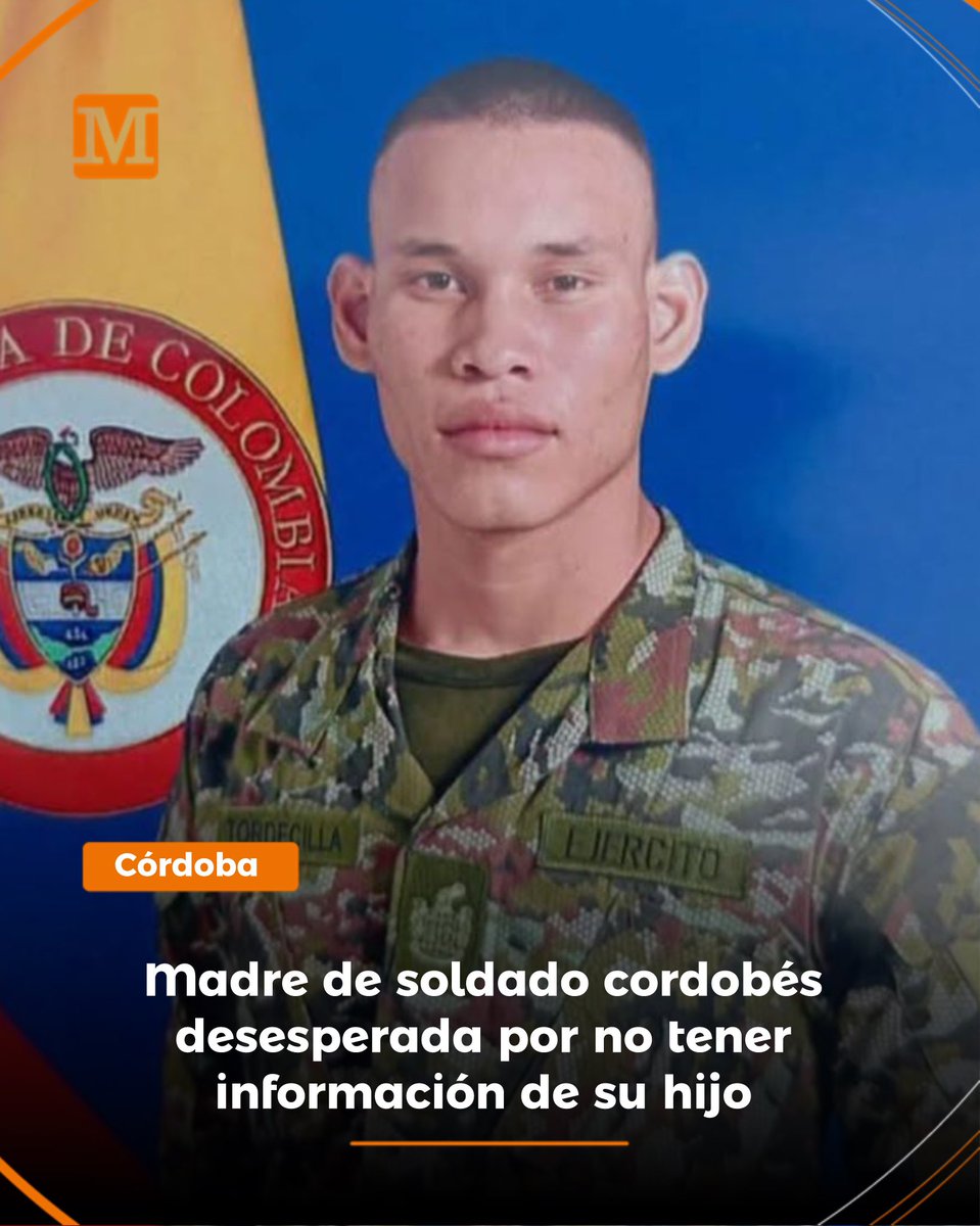 #Montería | Juliana Tordecilla, madre del soldado monteriano Arley Camilo Tordecilla, pide ayuda para ubicar a su hijo.

“Él lleva una semana esperando el avión que hoy se accidentó en Puerto Leguízamo, en el departamento de Putumayo,  estoy desesperada no mandan información, no