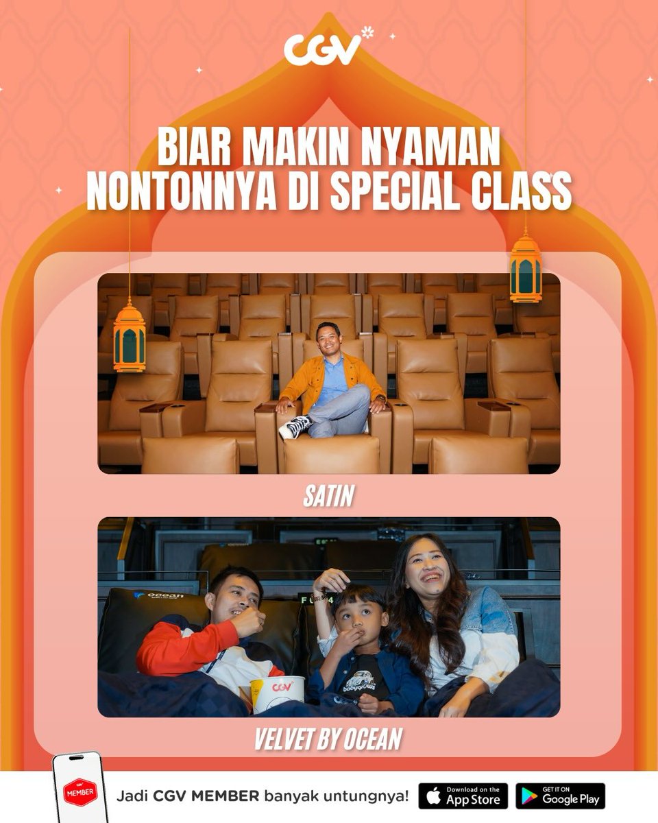 CGV_ID's tweet image. Yuhuu~ Lebaran makin seru kalo nonton film-film seru bareng keluarga😍🥰

Yuk ajak kakek, ponakan, sepupu, anak tetangga buat nonton film Semua Umur di CGV!

Beli tiketnya sekarang di app/web CGV!

#FilmLebaran #SemuaSerudiCGV
