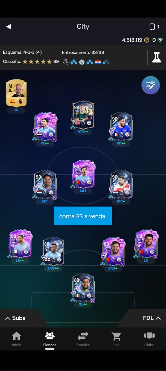 ElTornando's tweet photo. Conta PS 

Haaland Toty Negociável 

Restante do time inegociável 

Mercado liberado ✅ 
Email de criação ✅ 
4.500kk em caixa https://t.co/vWlnsWgNnv