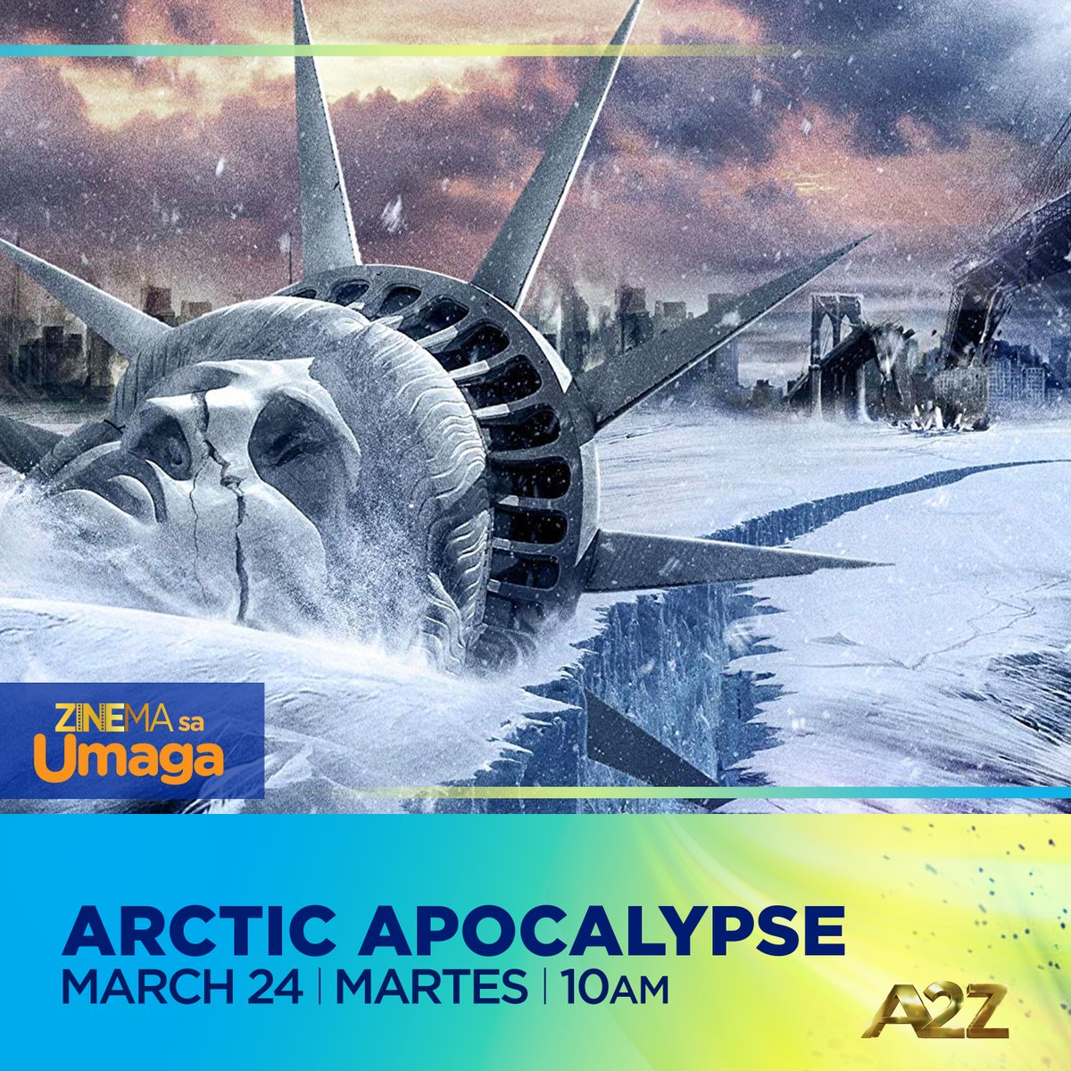 Kapag ang mundo nagyelo… sino ang mananatiling matatag?
Abangan ang kwentong susubok sa tapang mo.

🎬 ARCTIC APOCALYPSE mamayang 10AM sa #ZinemaSaUmaga ng #A2Z.