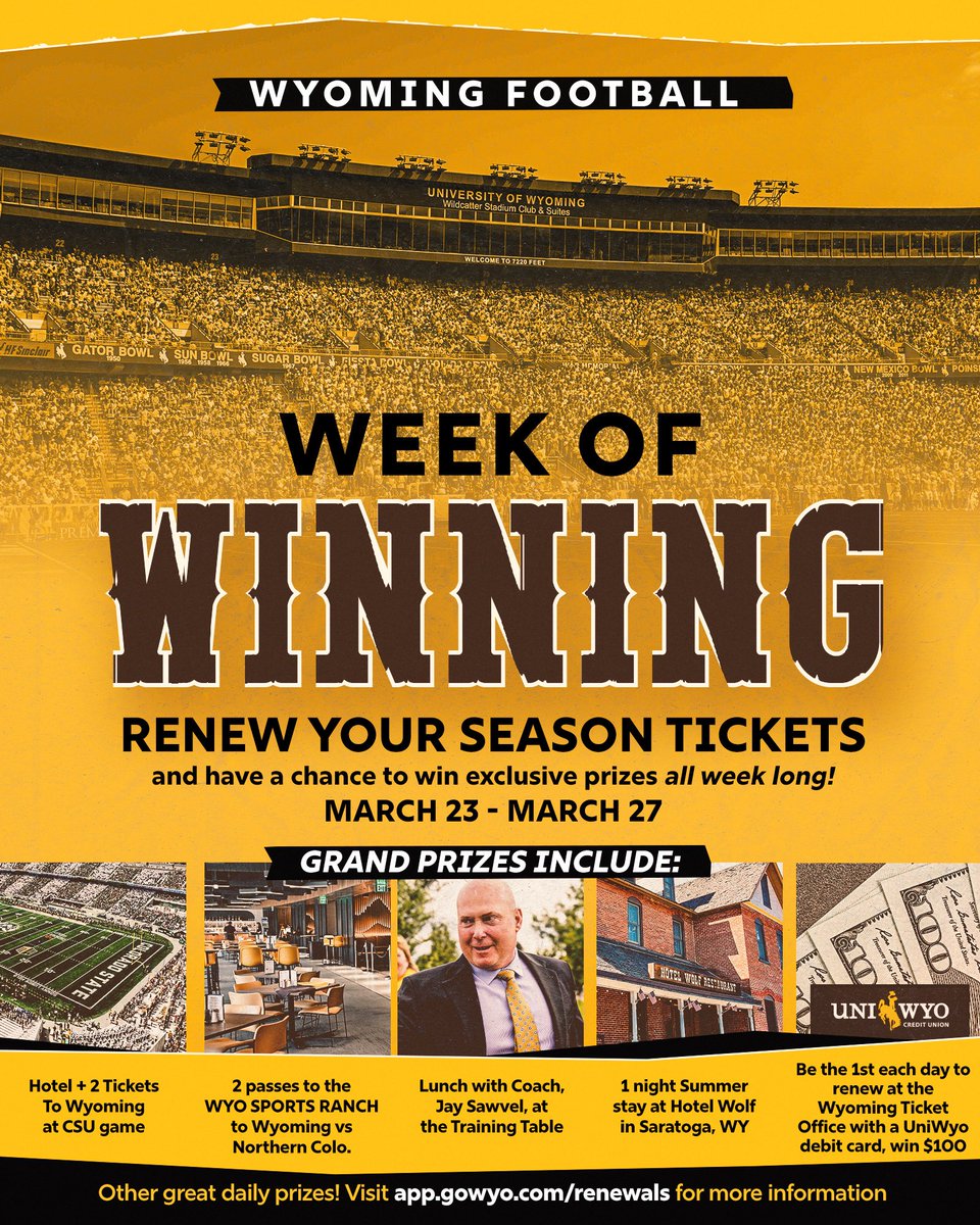 Wyoming Cowboy Football tweet media