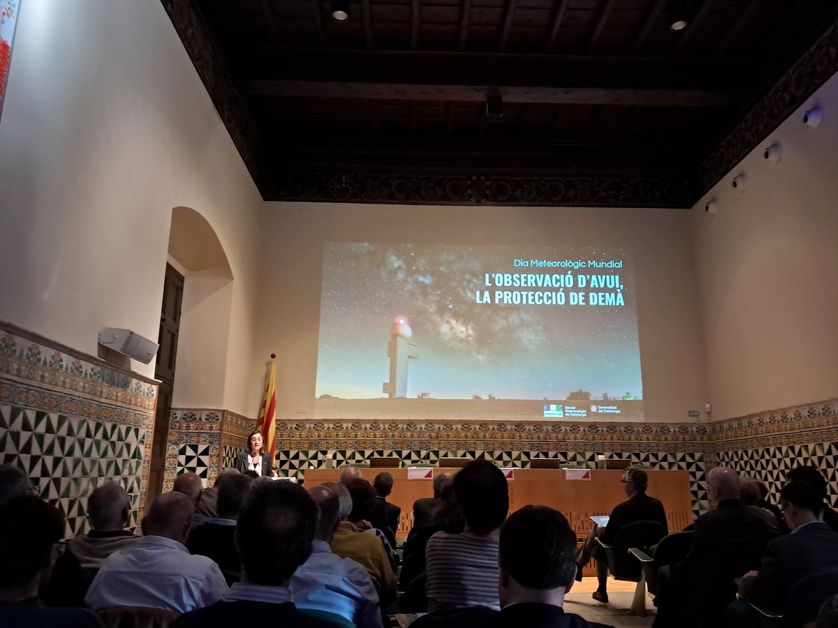 Hem assistit a l'acte del Dia Meteorològic Mundial organitzat per <a href="/meteocat/">Meteocat</a> 
Amb intervencions que han posat de relleu els sistemes d'observació, tan automàtics com humans i el seu paper clau en la predicció i la planificació per fer una societat més resilient.