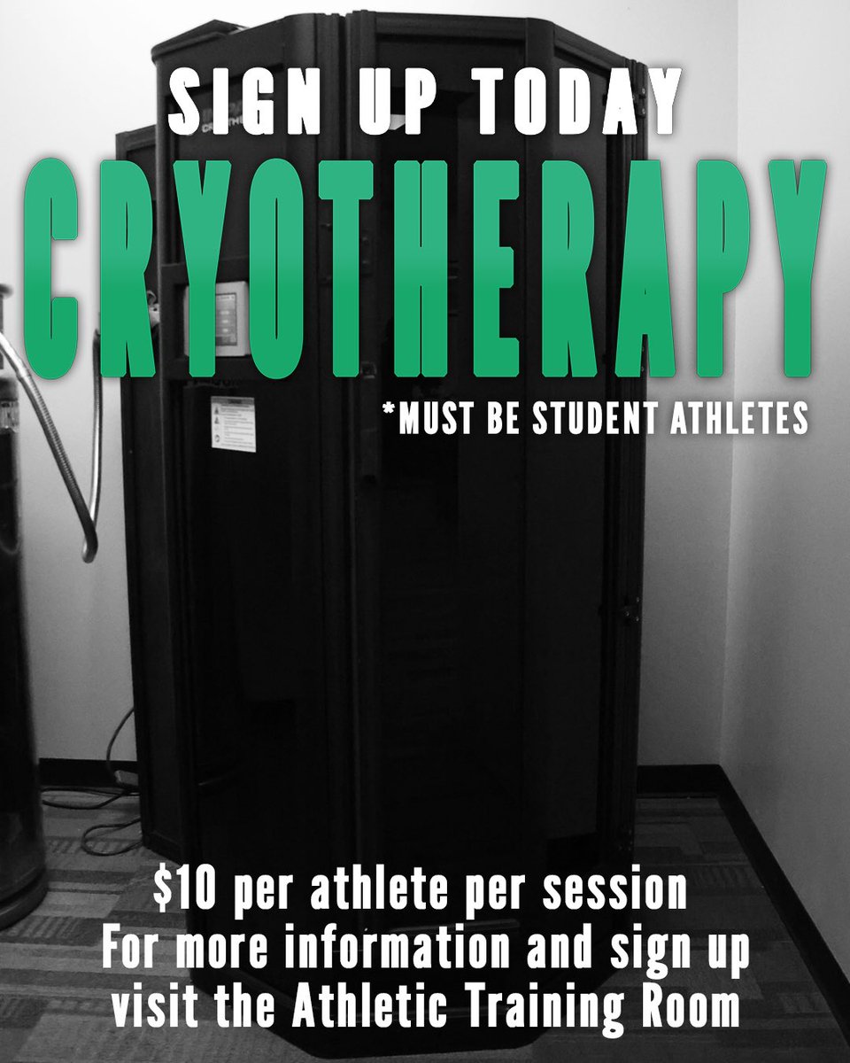 WeevilSportsMed's tweet photo. Want faster recovery? Try Cryotherapy! 
Benefits include: 
-Reduced muscle soreness
-Decreased inflammation
-Faster recovery between practice &amp; competition
-Improved circulation
-Enhanced overall recovery https://t.co/zaJPqzNdCH