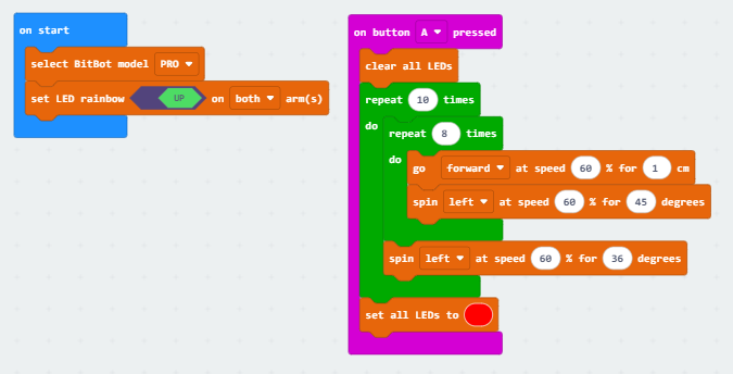 TsuiAllen's tweet photo. From planning on screen using @scratch to @MSMakeCode for #microbit using @4tronix_uk #BitBotPro to create design on paper. https://t.co/fCe4f5NZ9k