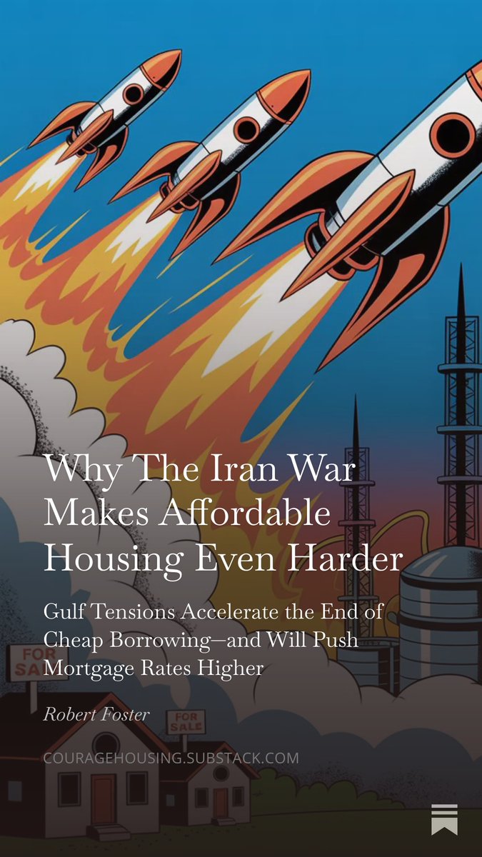 CycleNomad's tweet photo. Why This War Makes Affordable Housing Even Harder 
Iran war + Irate GCC = faster petrodollar erosion.
Result? Higher Treasury yields, mortgage rates stuck elevated, and affordable housing getting even harder to build.
#HousingCrisis #Petrodollar
https://t.co/YEbPnO1oE3 https://t.co/WpzfzZgLSS