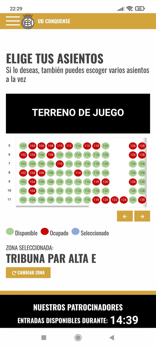 Kirauk4's tweet photo. .@UBConquense algo raro sucede con las entradas para el próximo partido. Un amigo y yo somos abonados, mi asiento es el 110 fila 7, y el suyo el 112 fila 7, pero en cambio el suyo sale disponible para comprarlo. A qué se debe? https://t.co/3dxCbyXlsP