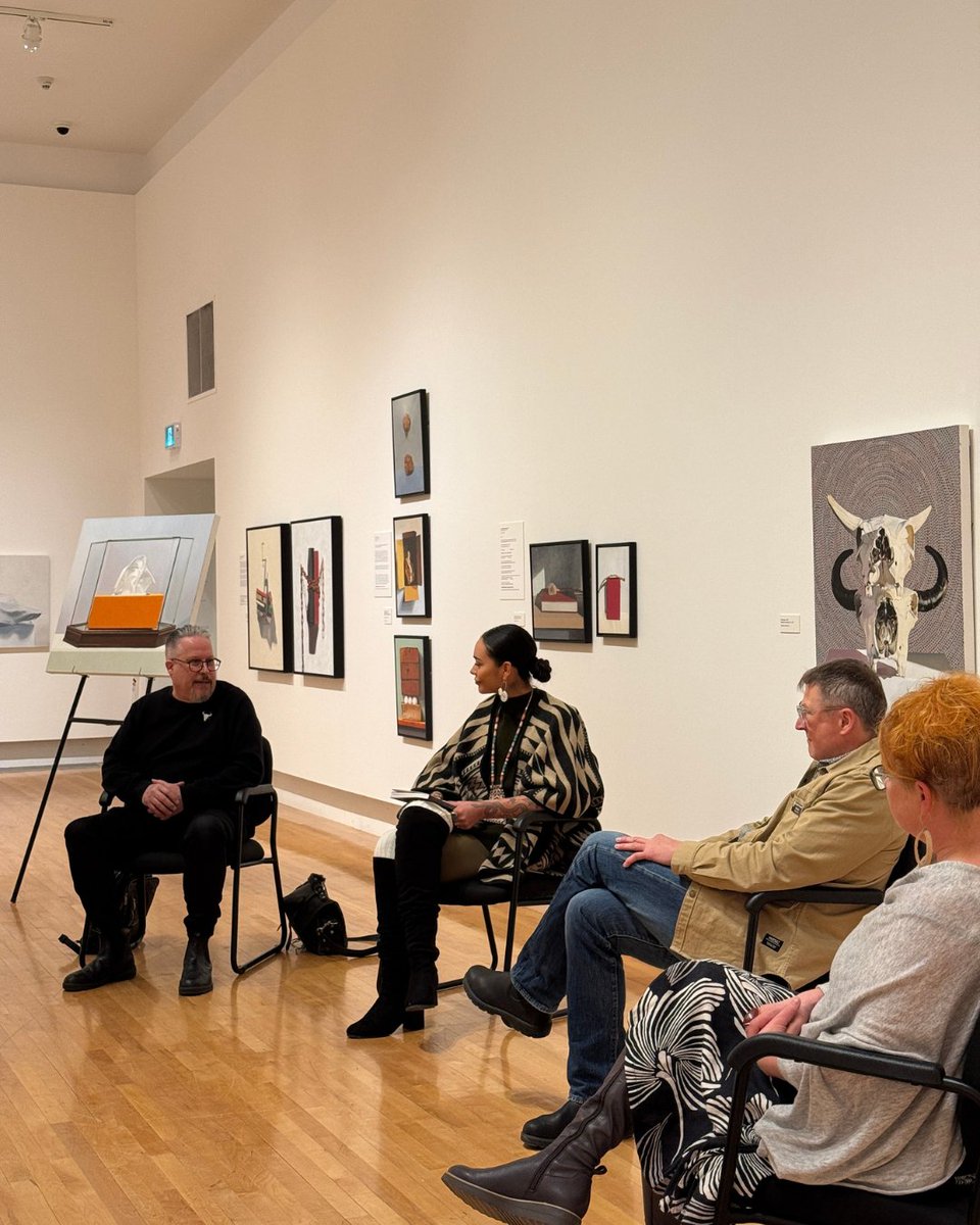 nicklegalleries's tweet photo. Thank you to all of those who came out this weekend for the opening festivities of Métis artist &amp; scholar David Garneau’s latest exhibitions. 

DAVID GARNEAU: DARK CHAPTERS and READING THE RUINS run until Aug 30, 2026, at Founders’ Gallery (inside The Military Museums). https://t.co/VLvbvWkUmh