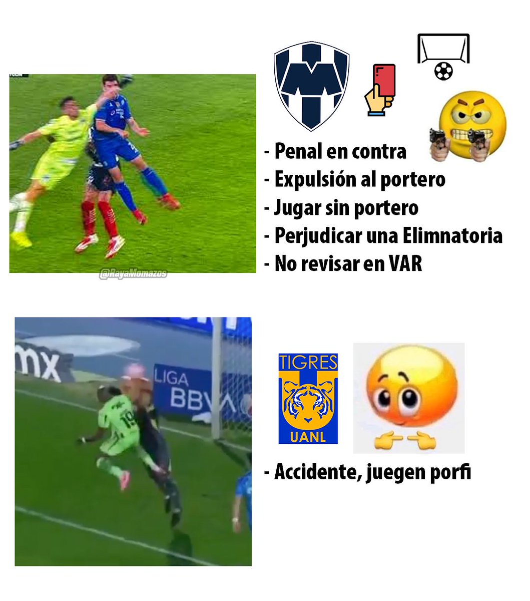 RmzDesignMX's tweet photo. Misma jugada, diferentes criterios
@rayados @tigres 👀 https://t.co/Z5A7IiQCfY