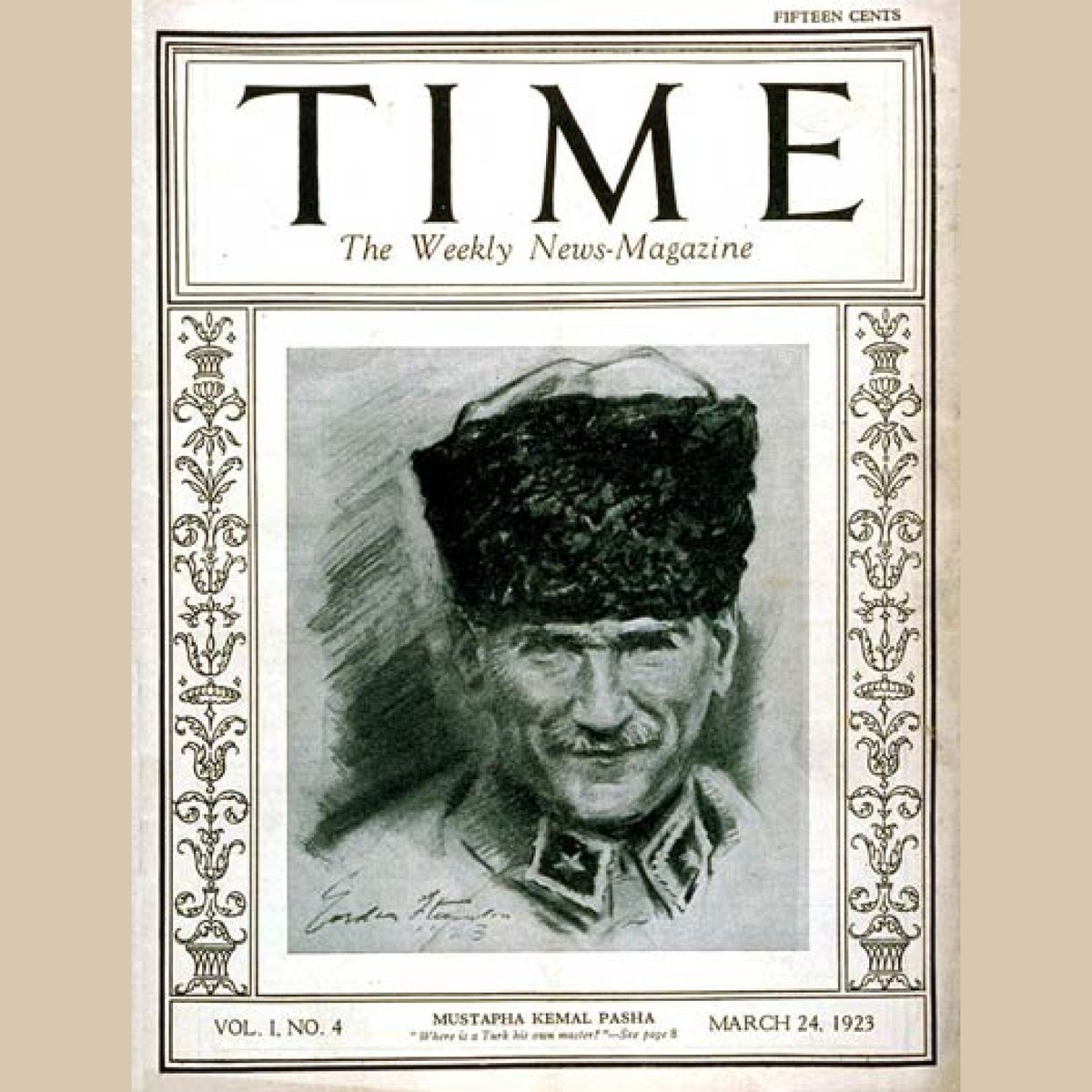 103 yıl önce bugün Mustafa Kemal Atatürk, Time dergisine kapak oldu.