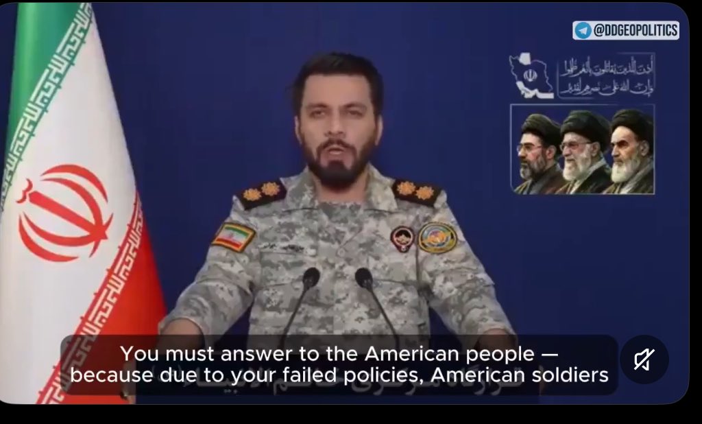 🤣🇮🇷🇺🇸 BREAKING: "You have confused war against Iran with Hollywood films and imaginary heroes." - Iran’s Military Spokesman