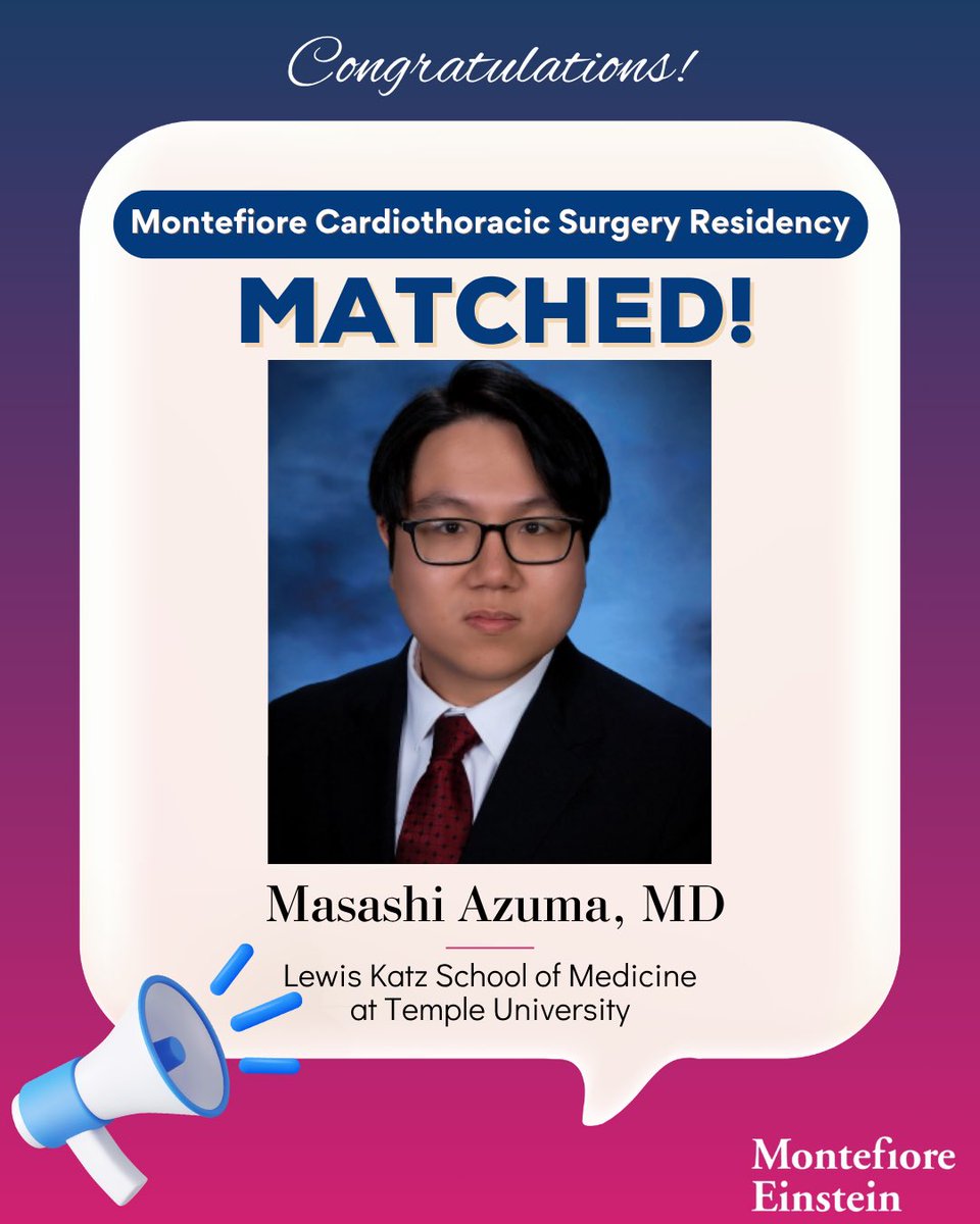 Montefiore Cardiothoracic Surgery Residency tweet media