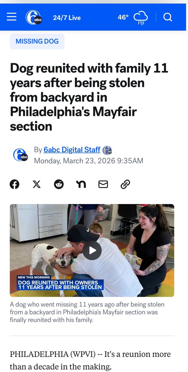 SoftSide1's tweet image. #MicrochipMonday: why microchip your pet and keep your info up to date? Back in 2015 Forty-Cal was stolen from his Philly backyard. Months of searching came to naught, and in time the family moved away, but always kept his info active. Then this Saturday @ACCTPhilly called… 1/2