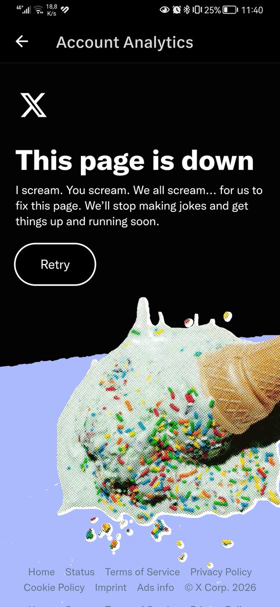 Guy's X analyticson dashboard is down 😂
We are so not getting paid haaibo