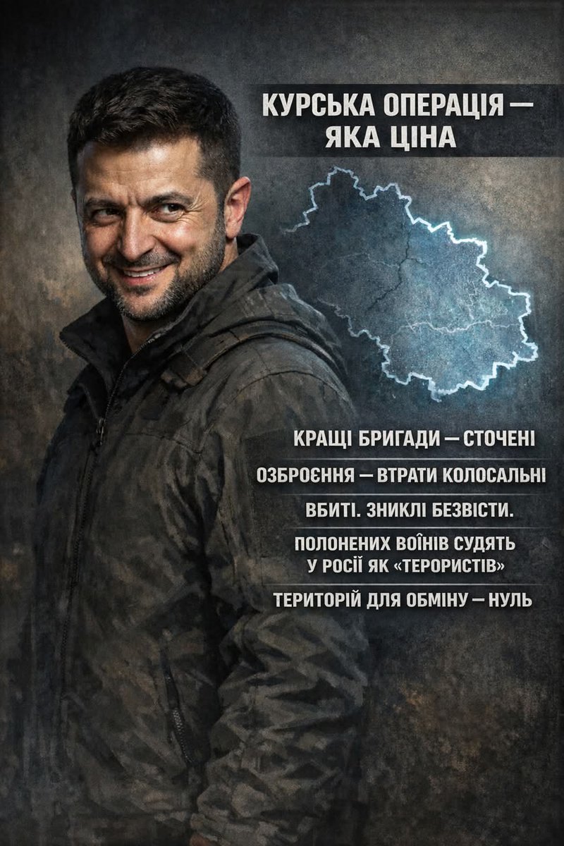 Онищенко Людмила 

Ви ж пам'ятаєте бравурні заяви нашої влади про початок Курської операції.
Про те, що ми завоюємо території, які потім обміняємо.
Про те, що відтягнемо сили р.ашистів від Сум та Харкова.
Що ж вийшло насправді?