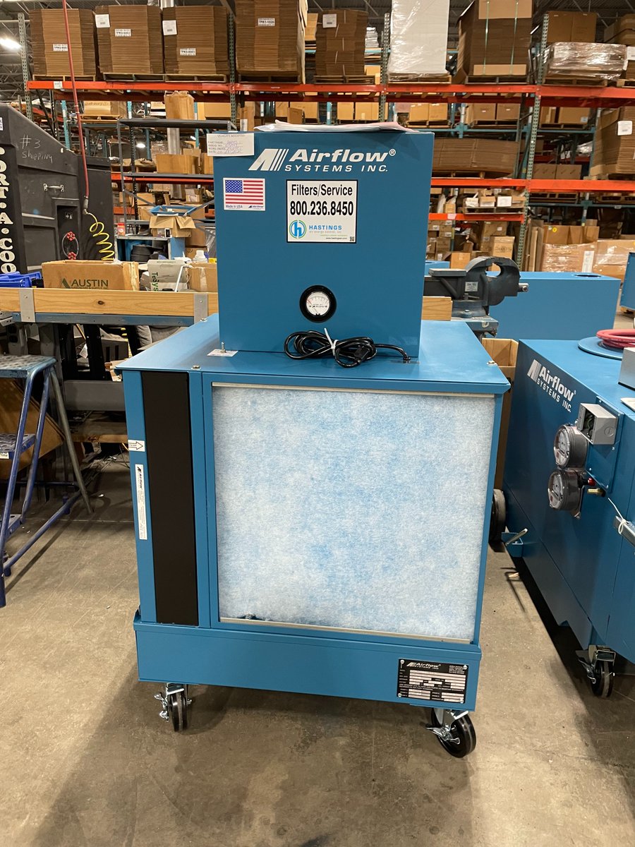 AirflowSystems's tweet photo. AirPod ambient air cleaners built to continuously cycle and clean facility air. Supporting cleaner environments across warehouses, fabrication, and auto service bays. Up to 5,000 CFM. Multiple filtration options
#AirflowSystems #Manufacturing #CleanAir #ShopSafety #DustCollection https://t.co/mmUWvrFuIh
