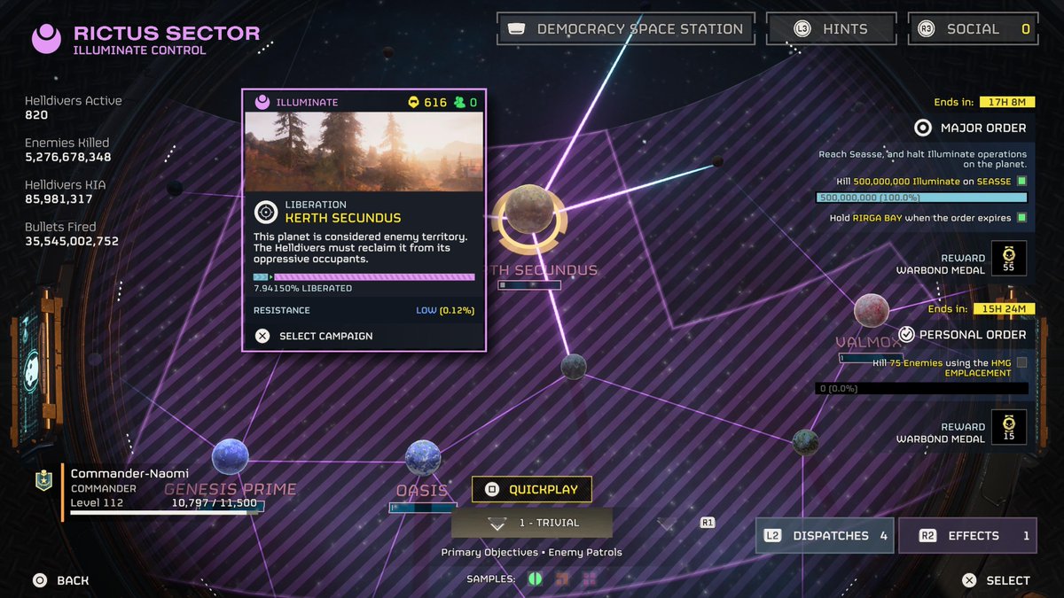 I detected Helldiver movement on the Rictus Sector. Thought moment has fallen so I imagine liberation attempts will be slow I hope the Helldivers will liberate it should they get more man power. #Helldivers2