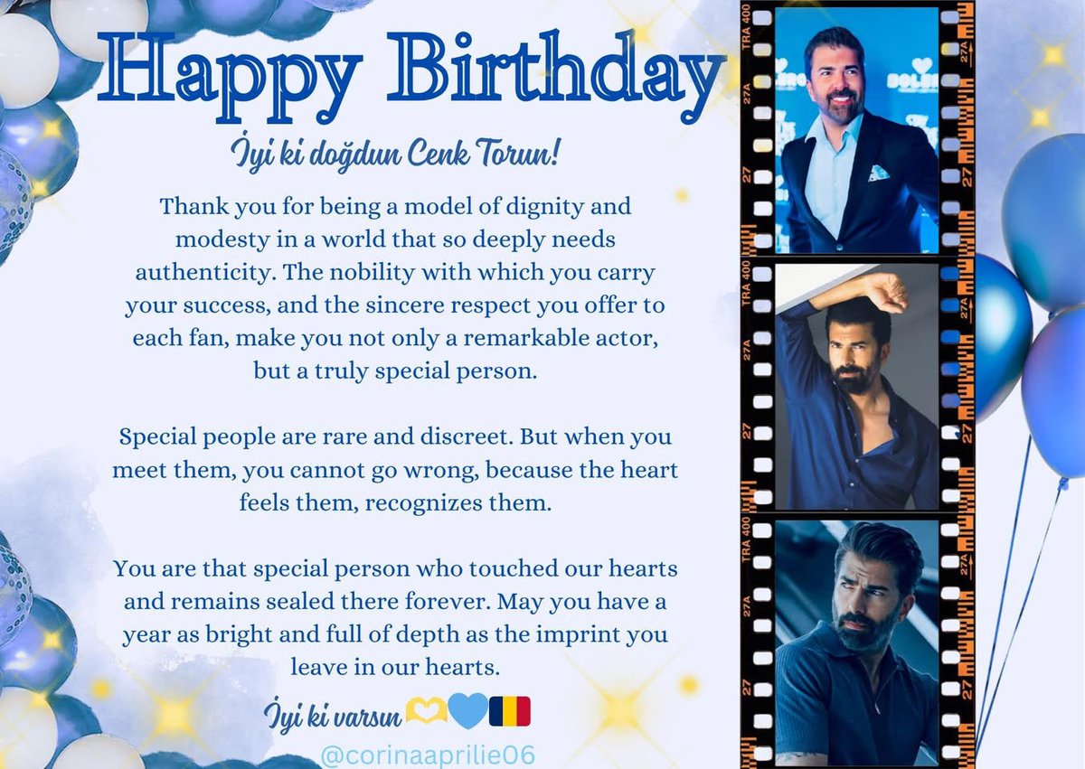 corinaaprilie06's tweet photo. Happy Birthday,Cenk!✨They say no meeting in life is a coincidence,and meeting you proved exactly that,You changed our destiny and our lives for the better,bringing a special light into our souls.Thank you for the beauty you give to the world just by being you!💙🇹🇩
#CenkTorun https://t.co/WfOJv5WZsg