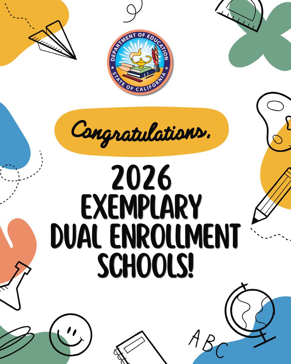 CA Department of Education tweet media