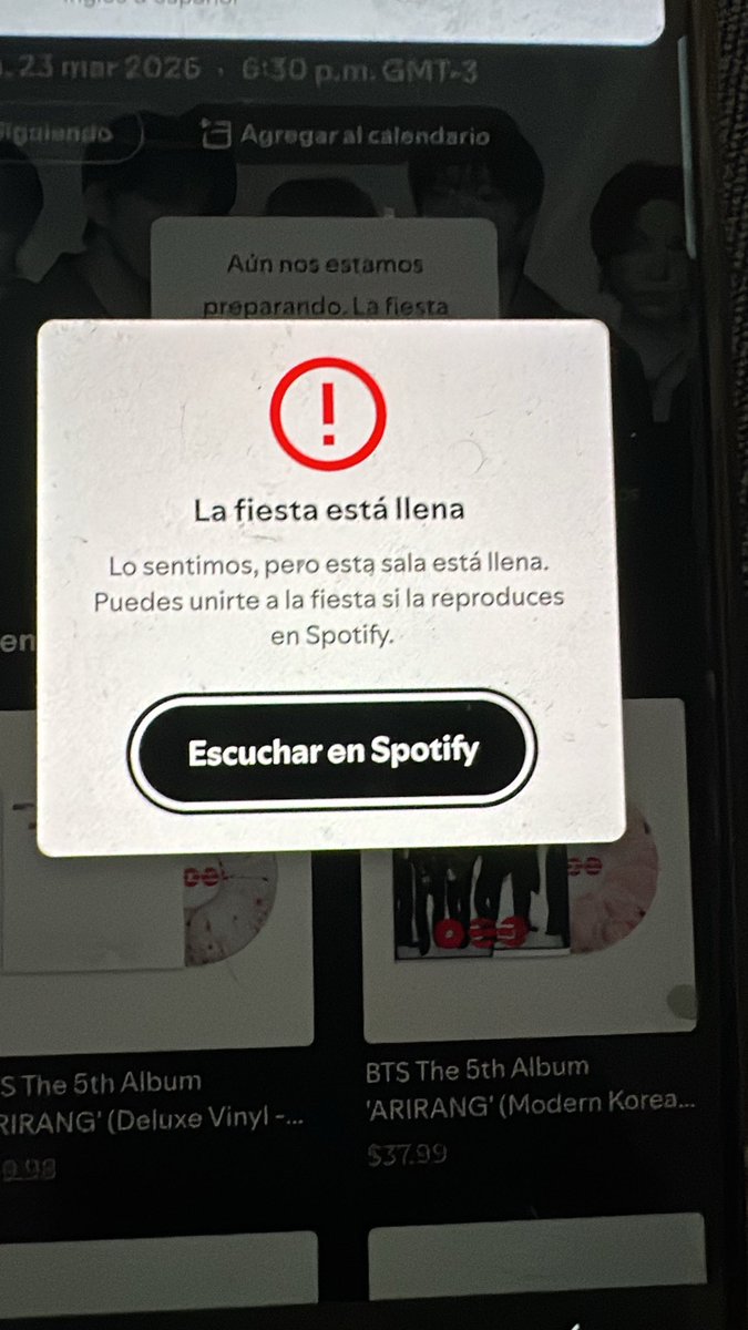ForeverOT72025's tweet photo. @SpotifyKpop @bts_bighit From Argentina…. Please schedule again and do it right! https://t.co/1Yzhie5TH2