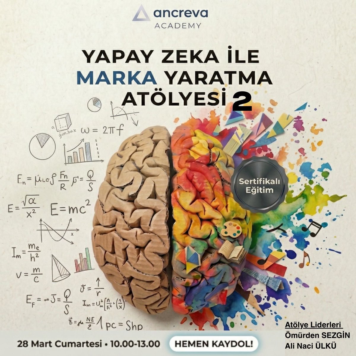 ancrevacom's tweet photo. YAPAY ZEKA DESTEKLİ MARKA İNŞASI: Fikirden Markaya
@OmurdenSezgin ve Ali Naci Ulku, 
bir markanın sıfırdan inşa edilişini
ve yapay zeka ile birlikte nasıl geliştirildiğini uygulamalı gösterecekler. 

📅 28 Mart Cumartesi
 ⏰ 10:00 – 13:00 (TSİ)
Katılım : https://t.co/3c32o3jqlE https://t.co/FyvCDdXL7q