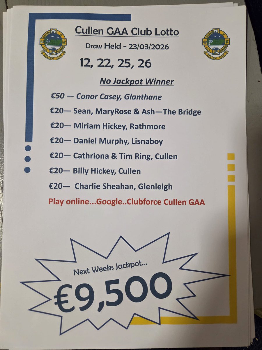 Cullen GAA tweet media