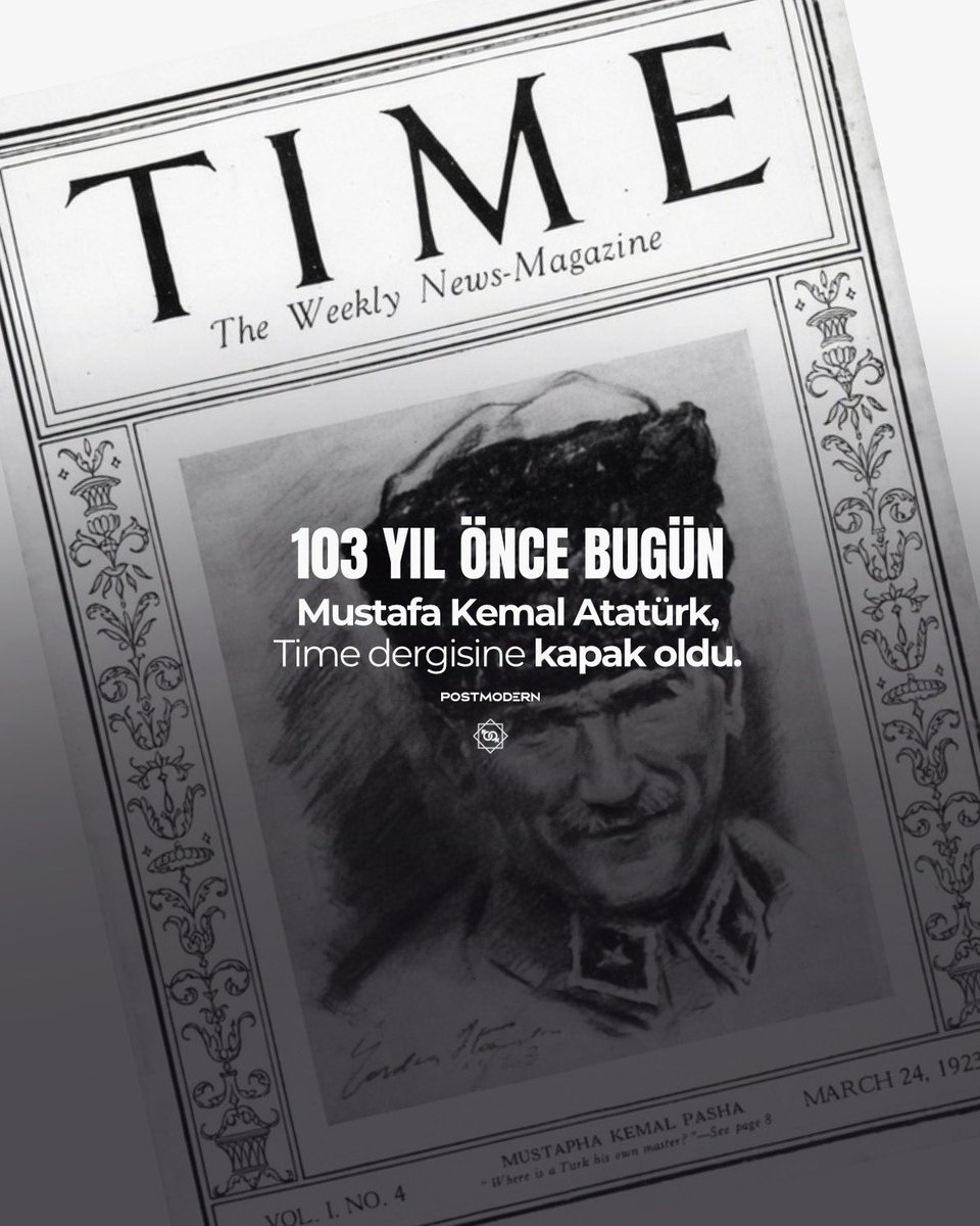istbassavcisi's tweet photo. 103 YIL ÖNCE BUGÜN — Mustafa Kemal Atatürk, Time dergisine kapak oldu. https://t.co/YjPoNZ7Tqk