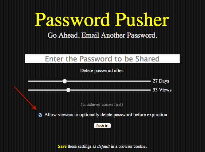 Password Pusher tweet media