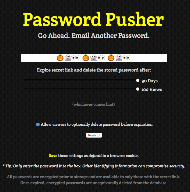 Password Pusher tweet media