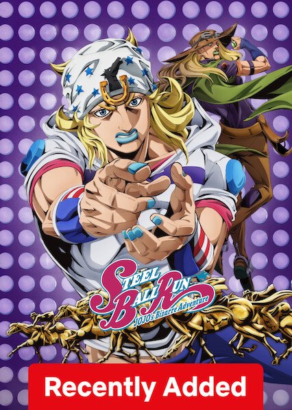 TvBoxSA's tweet photo. اضافت نتفلكس @NetflixMENA الحلقة 1️⃣ من مسلسل الانمي STEEL BALL RUN JoJo's Bizarre Adventure في أمريكا عام 1890 يلاحق الفارس العبقري جوني جوستار المصاب بشلل نصفي من خصره إلى أسفل قدميه الخارج عن القانون جايرو زيبلي في سباق خيول شاقّ عبر القارة. وسيتم إضافة الحلقات اسبوعيا 
 #مسلسلات #انمي 📺📺🆕🆕