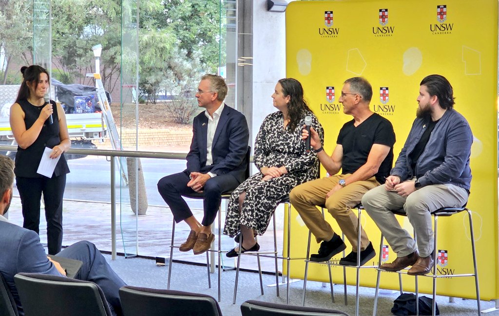 keirinjoyce's tweet image. Fabulous panel at @UNSWCanberra #TheHeart this morning on Investing in Defence Technology: What it Takes to Scale.
Awesome paneleers from @bzvcrew In-Q-Tel #PineGapVentures and #ACTivateCapital!