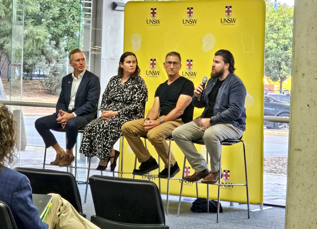 keirinjoyce's tweet image. Fabulous panel at @UNSWCanberra #TheHeart this morning on Investing in Defence Technology: What it Takes to Scale.
Awesome paneleers from @bzvcrew In-Q-Tel #PineGapVentures and #ACTivateCapital!