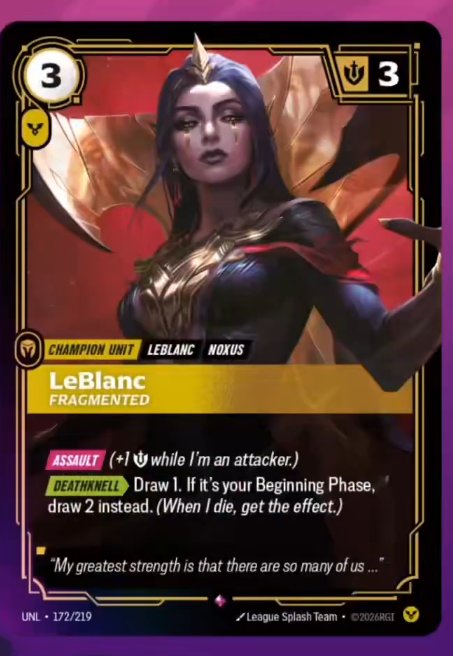 Leblanc Fragmented has been revealed by <a href="/ADCourtneyy/">Courtney Smith</a>!

#RBUnleashed