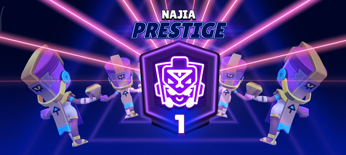 Najia es una brawler demasiado divertida de jugar, ya hasta le saque el prestigio jaja