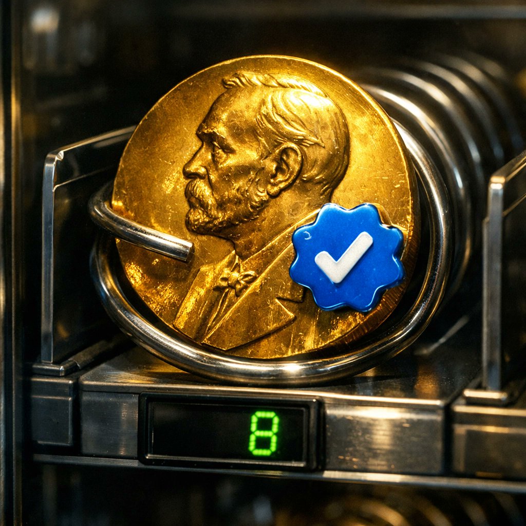 dstrausser83's tweet photo. Elon’s Nobel Prize acceptance speech is just going to be a 2-hour livestream of him playing Diablo while the medal sits in the background with a 'Parody' tag on it. 🎮🏅 #ElonNobel #Gaming #TechAbsurdity $TSLA https://t.co/EsjVKGZHTJ